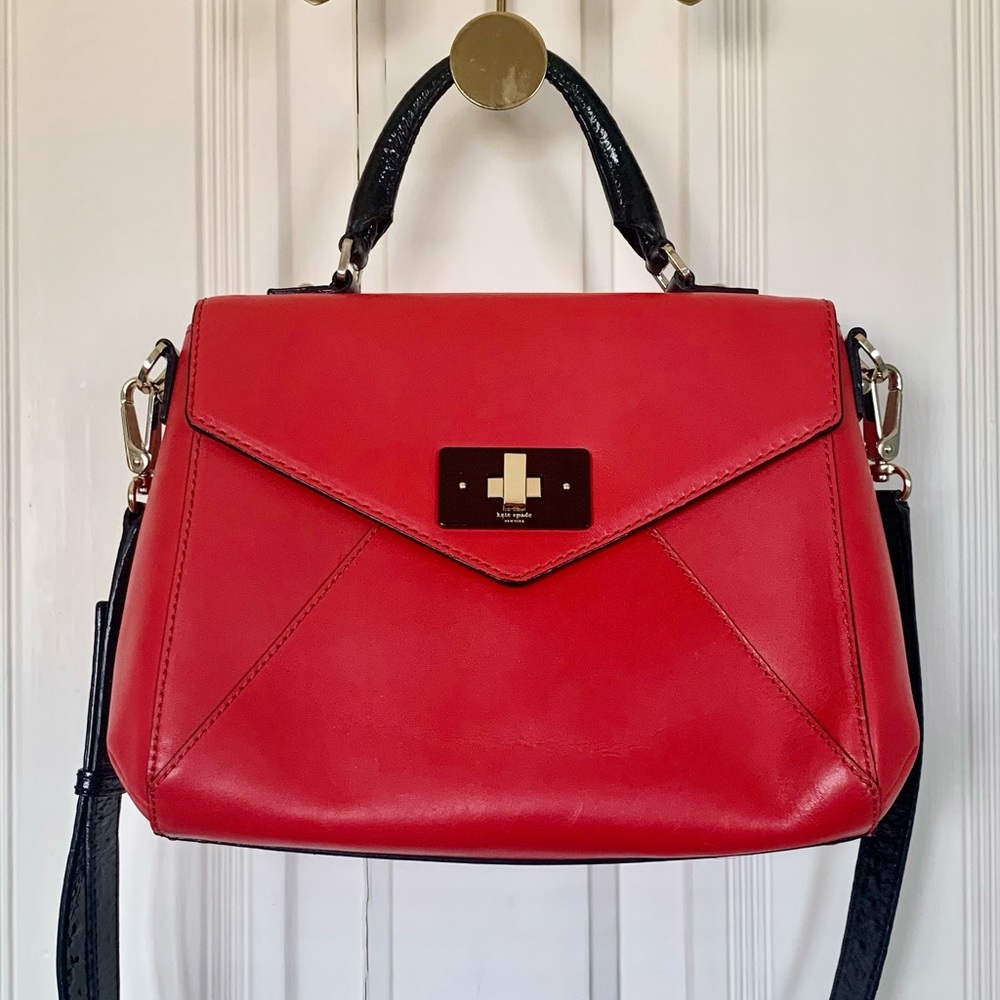 Spring Red “Post Street Little Nadine” Satchel